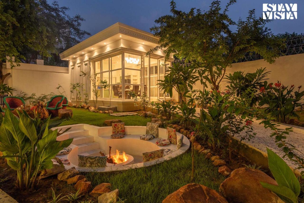 Stayvista's Indraj Manor - Roman-inspired With Posh Interiors, Mesmerizing Garden & Outdoor Fireplace Villa *